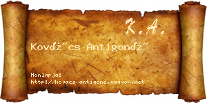 Kovács Antigoné névjegykártya